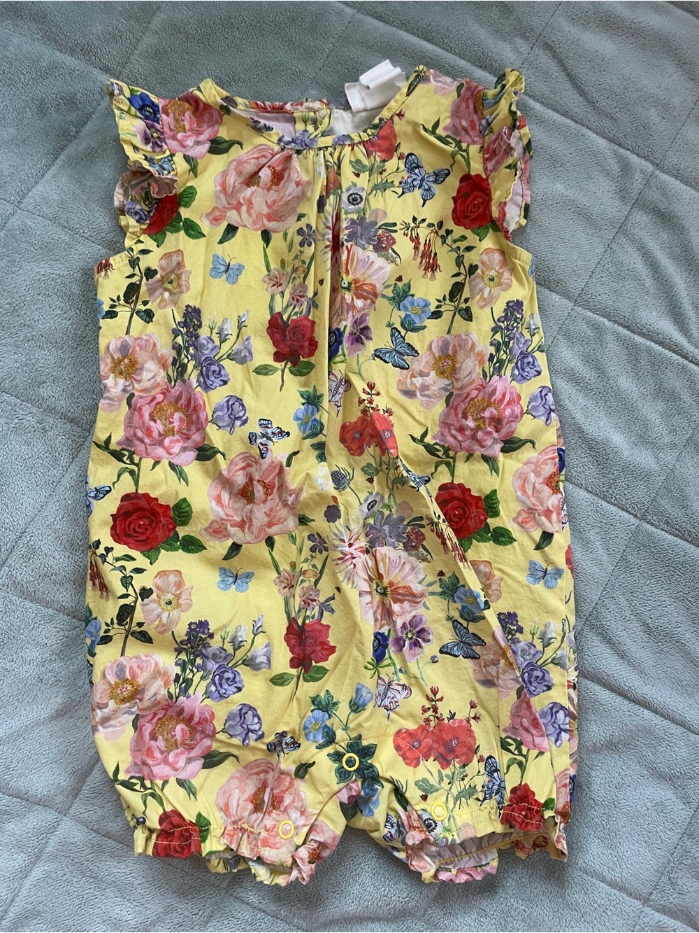 H&M Yellow Floral Baby Romper